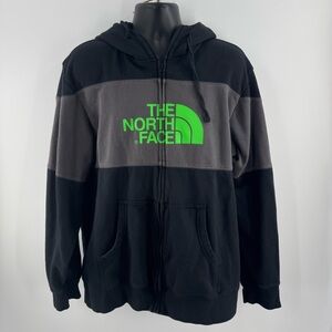 Vintage Y2K The North Face Full Zip Hoodie Mens XXL Black Gray Green Logo
(N1)